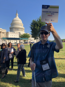 Eyeshine ambassador Maxx Christal participates at the Council of Exceptional Children (CEC) summit in Washington